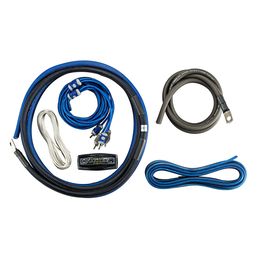 KICKER KSeries 4AWG Amp Kit w2Channel Interconnects 46CK4
