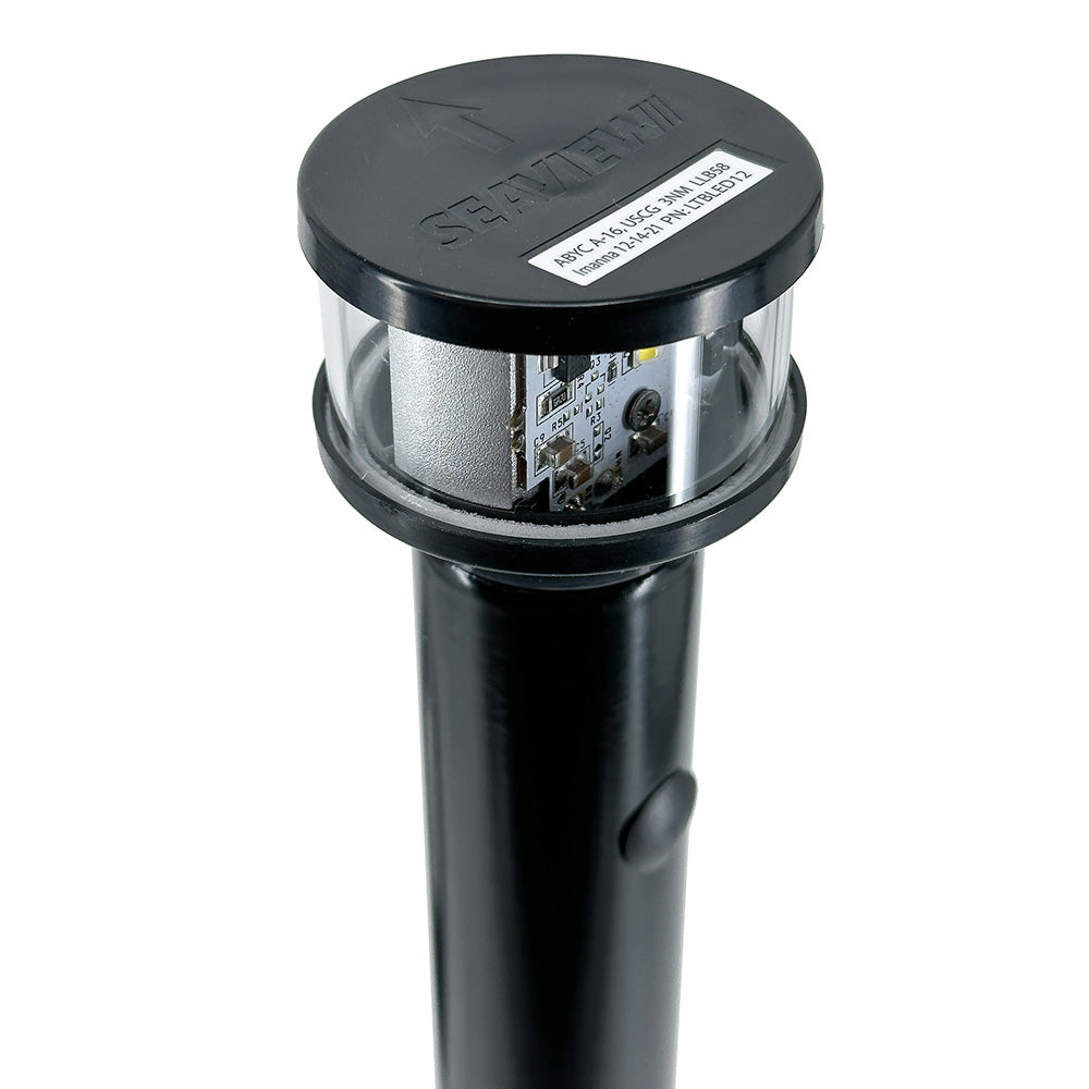 Seaview 12V C5 Certified Round 3nm LED Combo Masthead AllRound Light  Black LTBLED12C5BLK