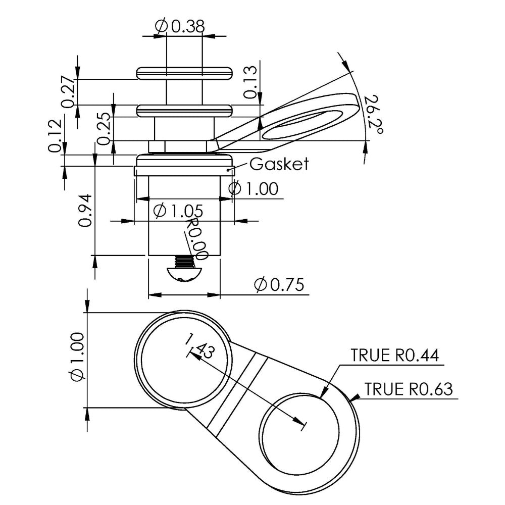 TACO Aluminum QuickRelease Fender Lock fPontoon Boats F180186VEL1
