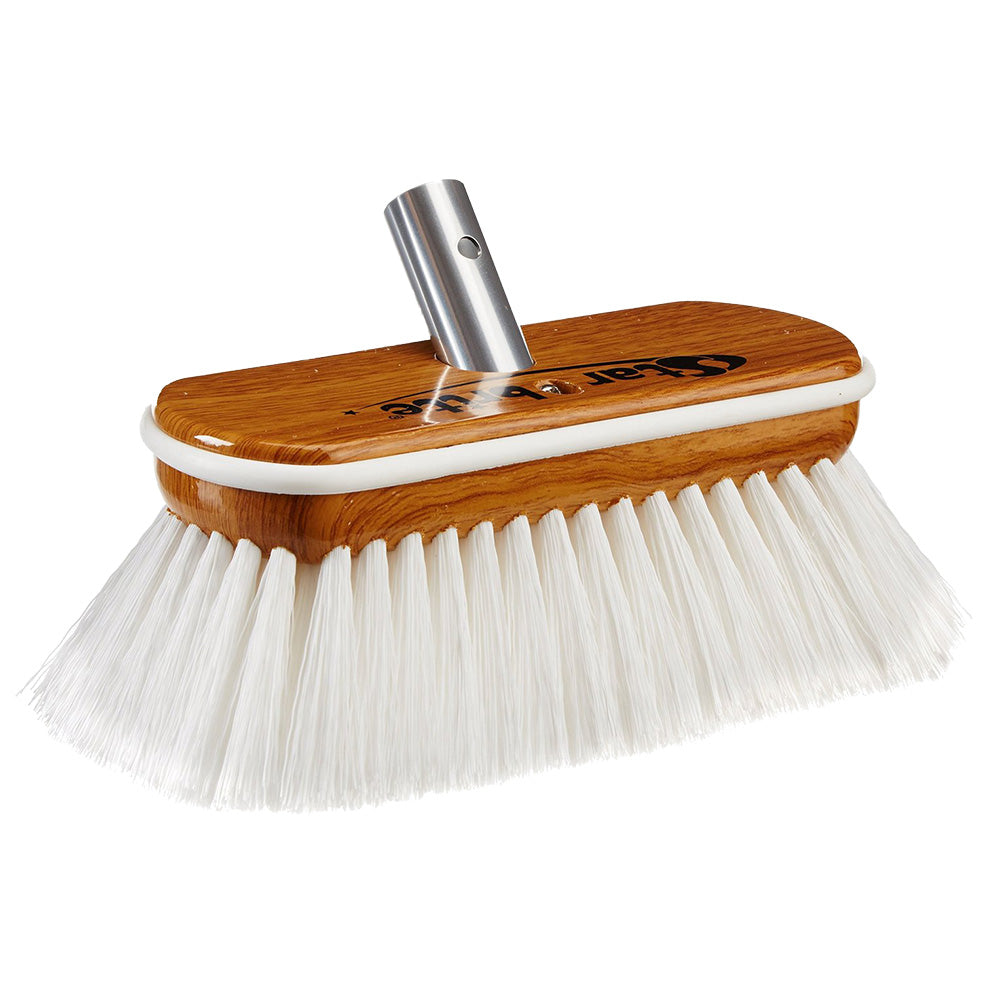 Star brite ExtendABrush Premium White Stiff Bristle Wash Synthetic Wood Block Brush  8 40172