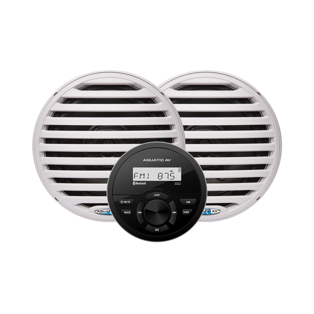 Aquatic AV GS2 Gauge Stereo  Pair of EC651 65 White Speakers CK303