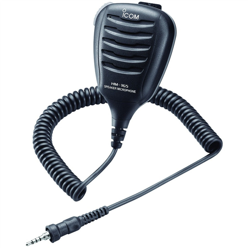 Icom HM165 Speaker Mic wAlligator Clip  Waterproof HM165