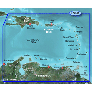 BlueChart® g3 HD - HXUS030R - Southeast Caribbean - microSD™/SD™