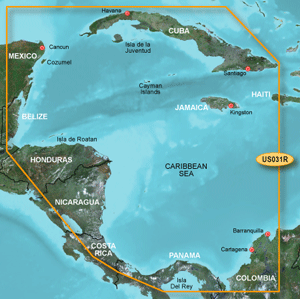 BlueChart® g3 HD - HXUS031R - Southwest Caribbean - MICROSD™/SD™