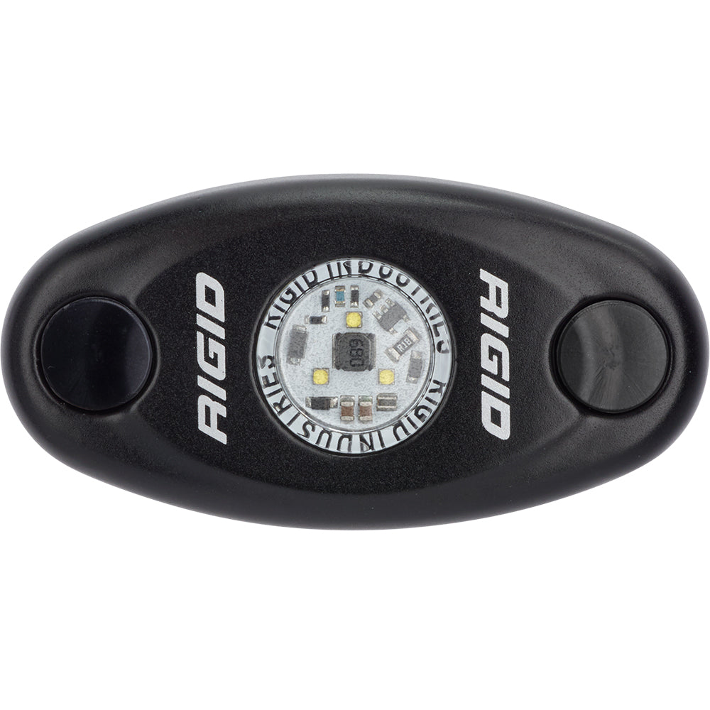RIGID Industries ASeries Black Low Power LED Light  Single  Cool White 480033