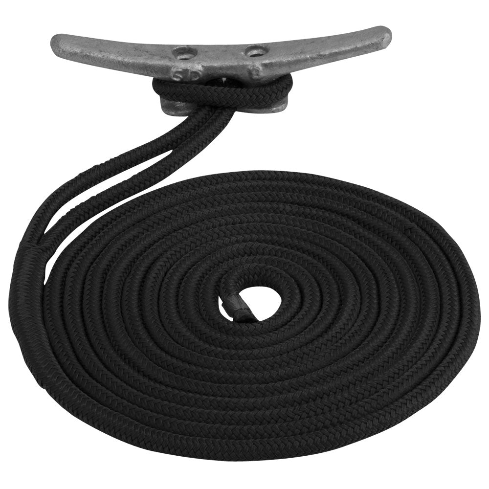SeaDog Double Braided Nylon Dock Line  34 x 30  Black 302119030BK1