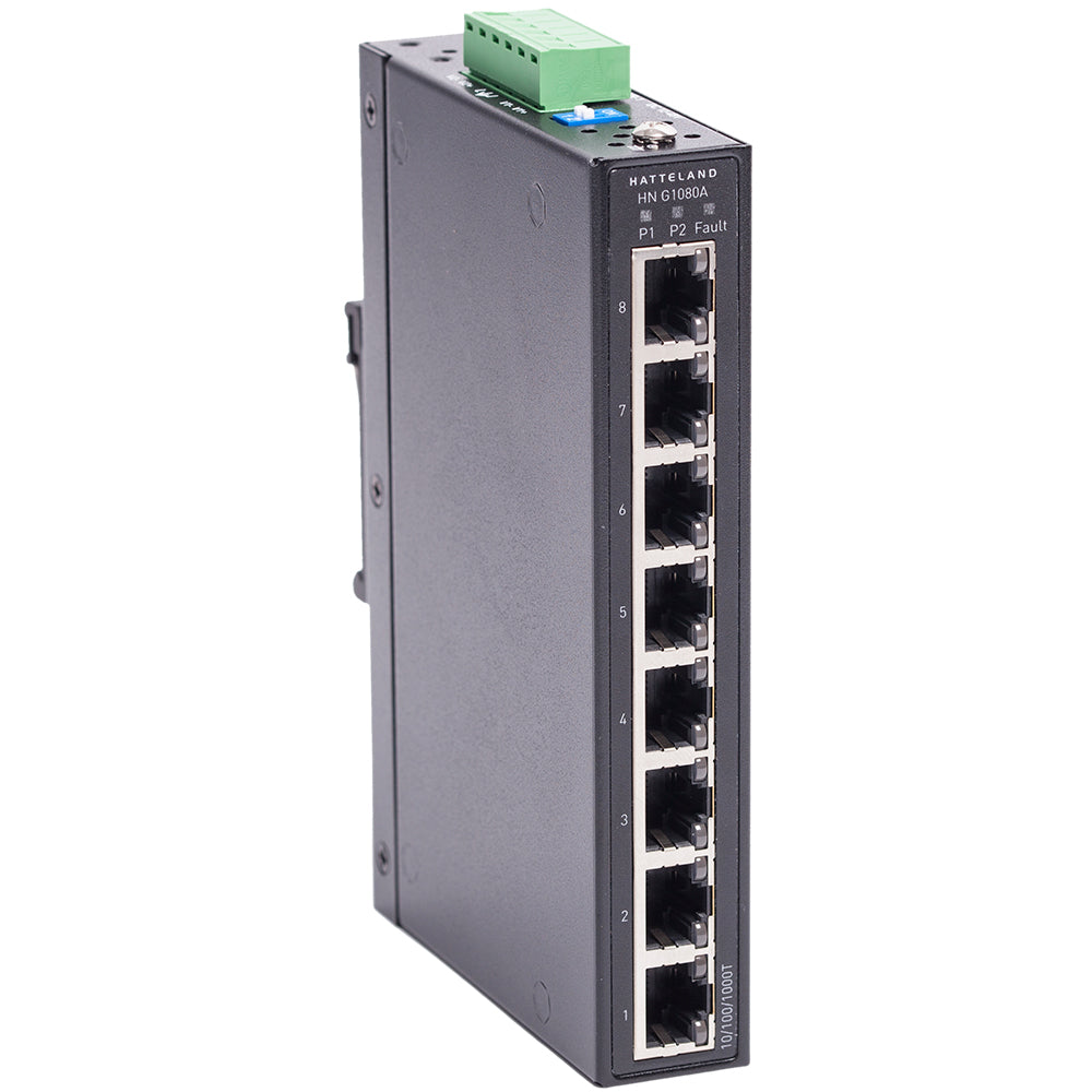 Hatteland Industrial 8Port Slim Type Unmanaged Gigabit Ethernet Switch HNG1080A