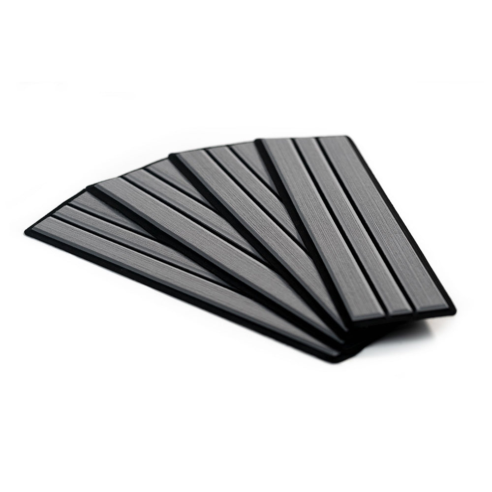 SeaDek Faux Teak 4Piece Step Kit  Storm GreyBlack  2390280066