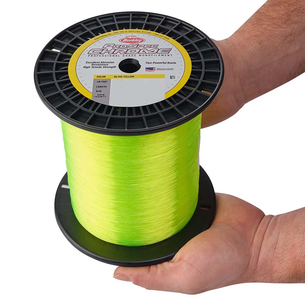 Berkley ProSpec Chrome HiVis Yellow Monofilament  25 lb  3000 yds  PSC3B25HVY 1543671