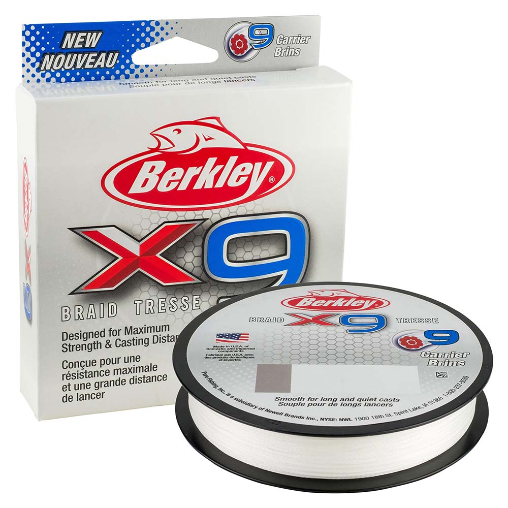 Berkley x9 Braid Crystal  10lb  328 yds  X9B33010CY 1486896