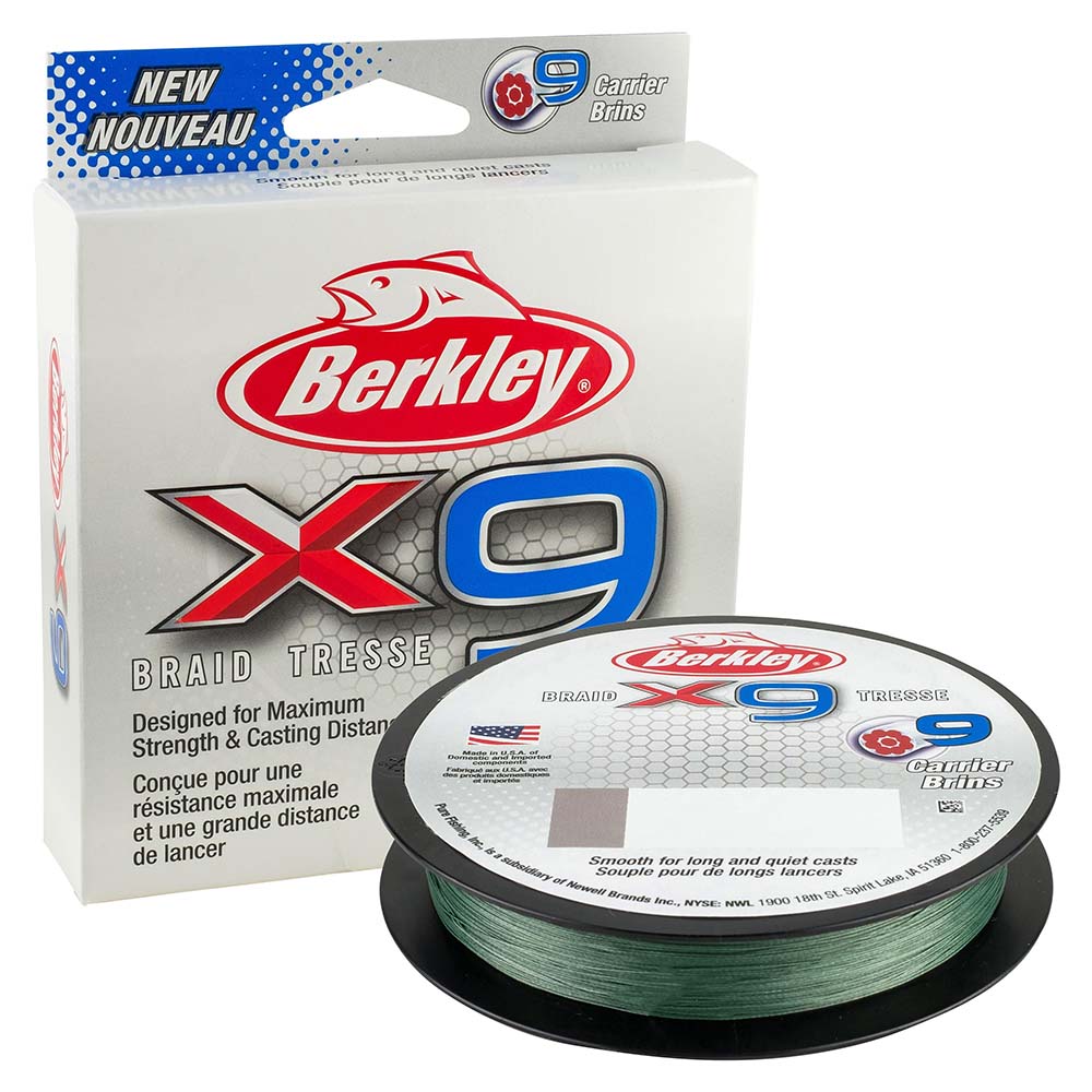 Berkley x9 Braid LowVis Green  15lb  164 yds  X9BFS1522 1486813