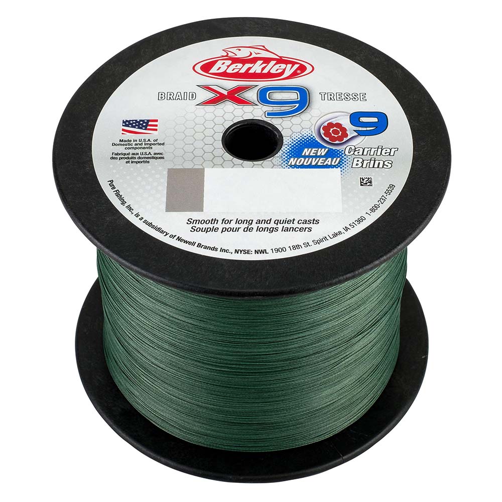 Berkley x9 Braid LowVis Green  65lb  2188 yds  X9BBK6522 1486842