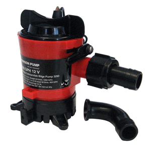Pump 500 GPH Bilge Pumo 3/4" Hose 12V Dura Ports