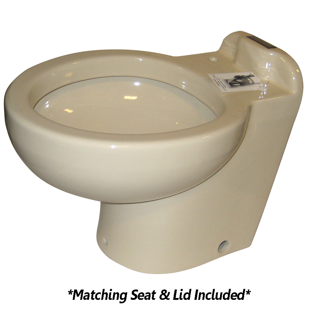 Marine Elegance - Household Style - Bone - Fresh or Saltwater - Smart Toilet Control - 12V