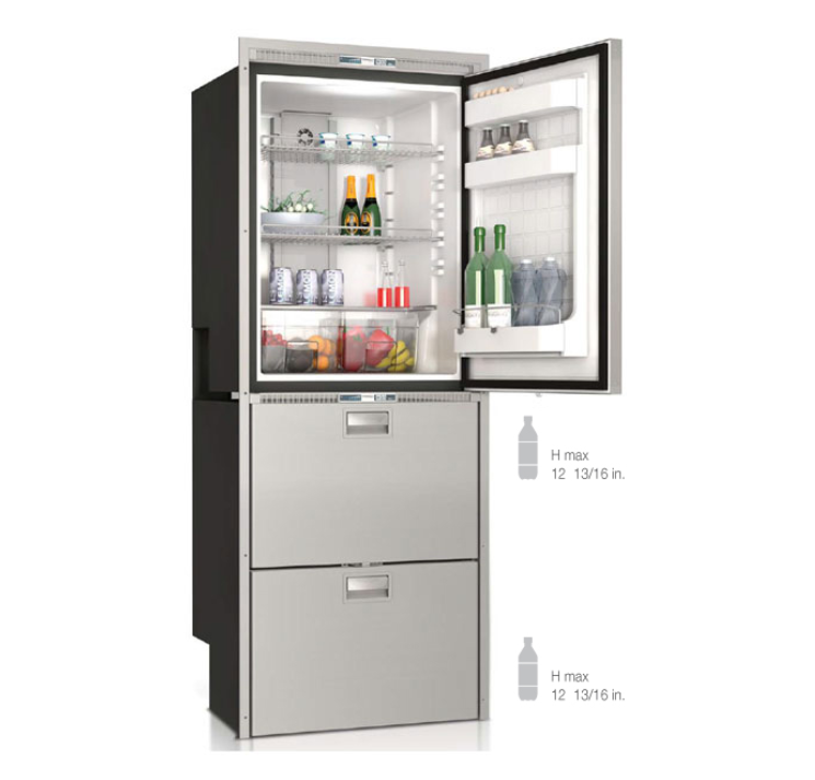 DW360IXN4-EFV Upper Refrigerator Compartment and Lower Freezer/Freezer Compartment