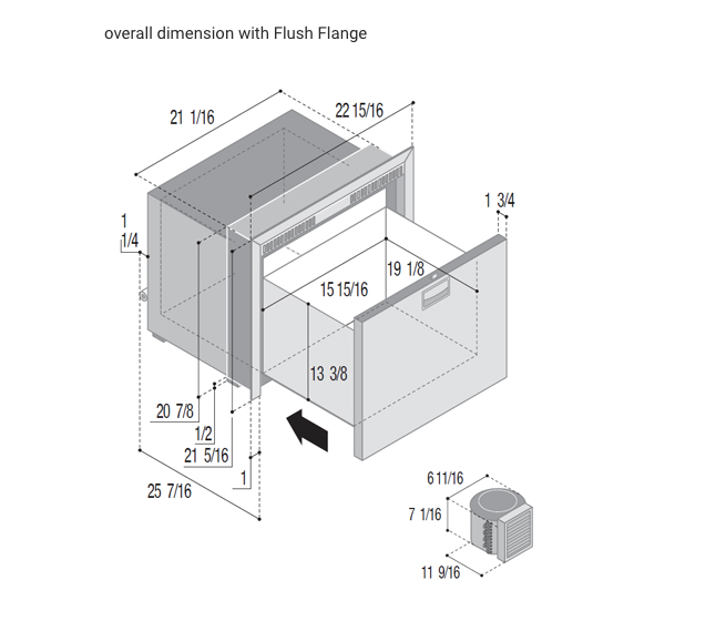 DW100RXP4-EF Single Refrigerator/ Freezer Compartment