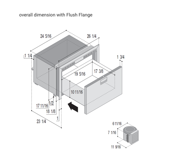 DW70RXP4-EF Single Refrigerator/Freezer Compartment