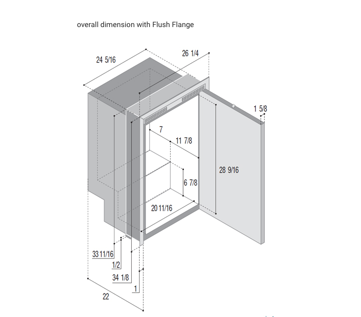 C180IXP4-EFV Single Refrigerator Compartment