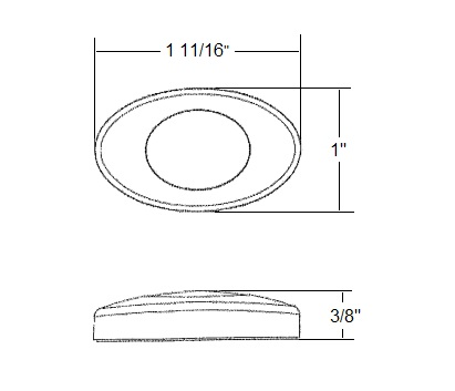 #41460 Oval LED Courtesy Light with Blue Light