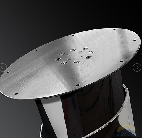 40400/1 Stainless Steel Table Pedestal Oval Tube