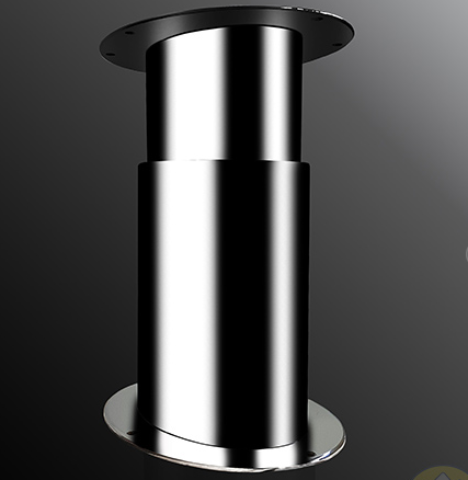 40400/1 Stainless Steel Table Pedestal Oval Tube
