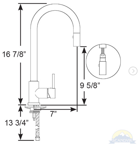 07032-Nordic Pull-Out J Spout Galley Mixer