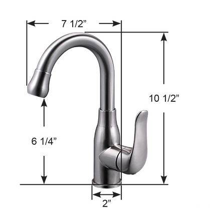 74110 Nordic Stainless Steel Galley Mixer