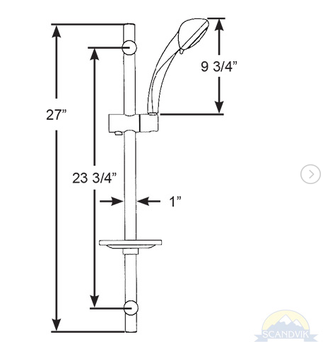 70350 Mariner Shower Rail