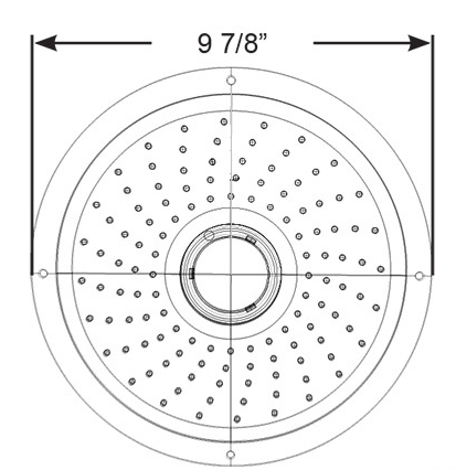16110-2 Elka Contemporary Round Rain Shower