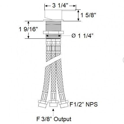 16253 Counter Top Mixer Faucet