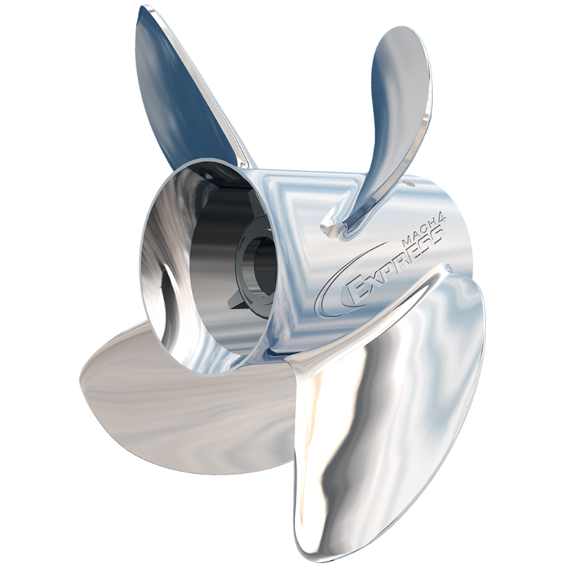 Mach4™ - Left Hand - Stainless Steel Propeller - EX-1513-4L - 4-Blade - 15.3" x 13 Pitch