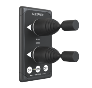 SM8940S Panel, Dual Joystick Thruster Control 12/24v Black, Round Cutout, For Bow & Stern Thruster