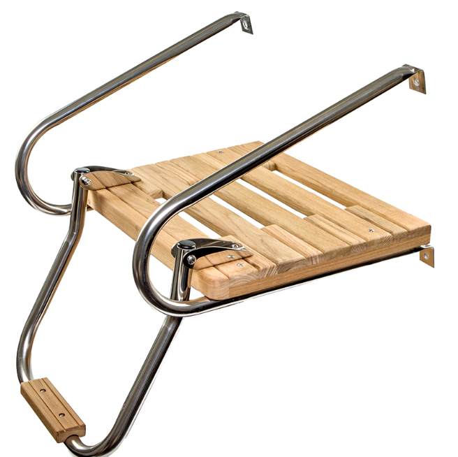 WHITECAP TEAK SWIM PLATFORM WITH LADDER