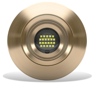 TIX202 Green Flush-Fit Interchangeable Thru-Hull LED Underwater Light, 9-31VDC