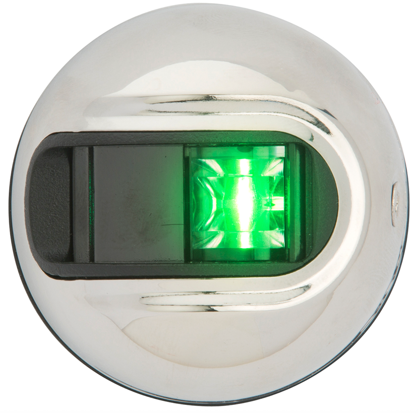 LightArmor Vertical Surface Mount Navigation Light - Starboard (Green) - Stainless Steel - 2NM