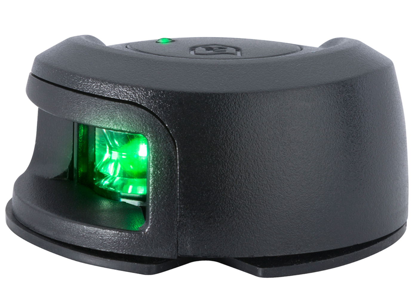 LightArmor Deck Mount Navigation Light - Black Composite - Starboard (green) - 2NM