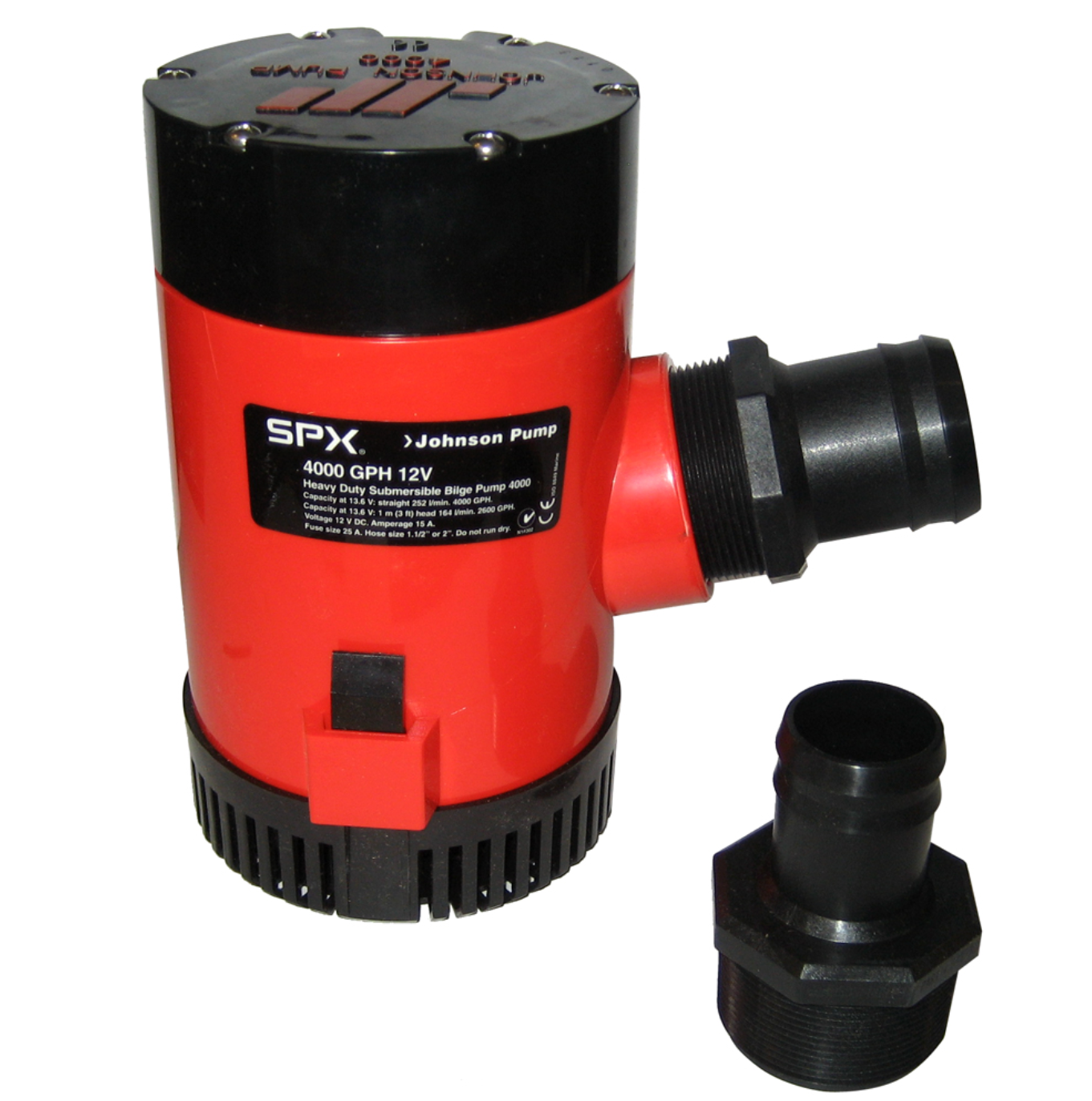 4000 GPH Bilge Pump 1-1/2" Discharge Port 12V
