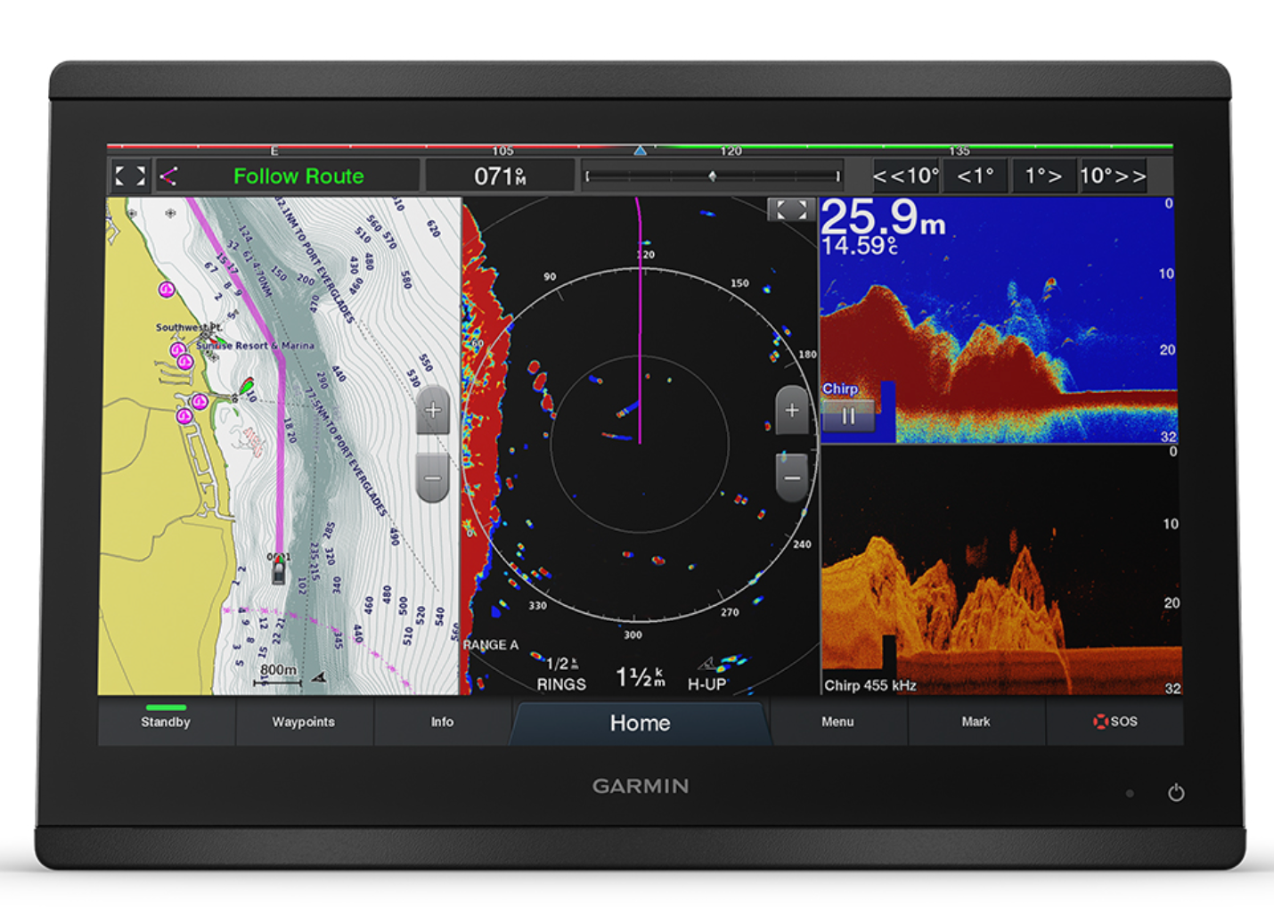 GPSMAP® 8416xsv 16" Chartplotter/Sounder Combo w/Worldwide Basemap & Sonar