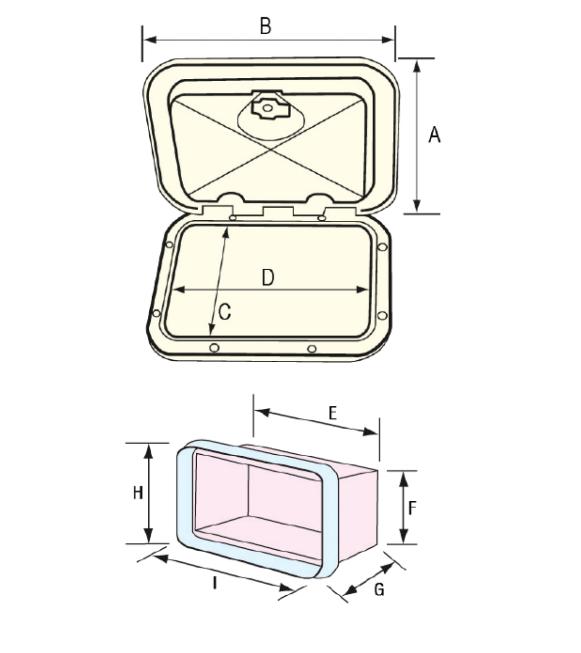 TOP LINE Storage Hatches with Drawers (270 x 375mm)