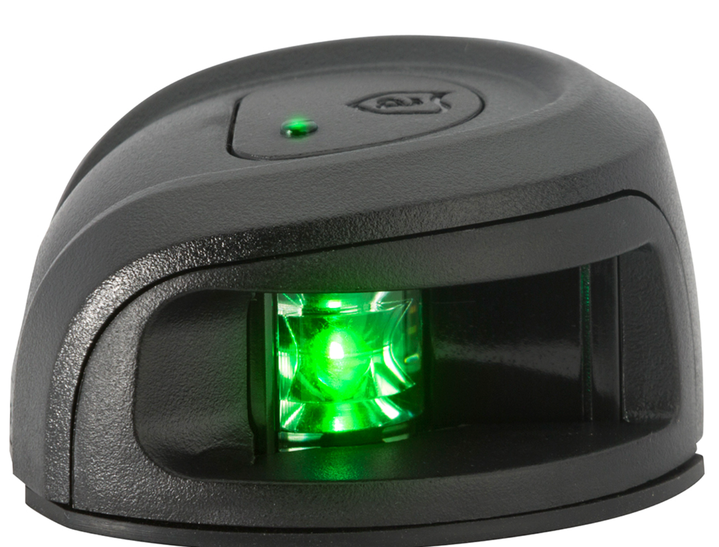 LightArmor Deck Mount Navigation Light - Black Composite - Starboard (green) - 2NM