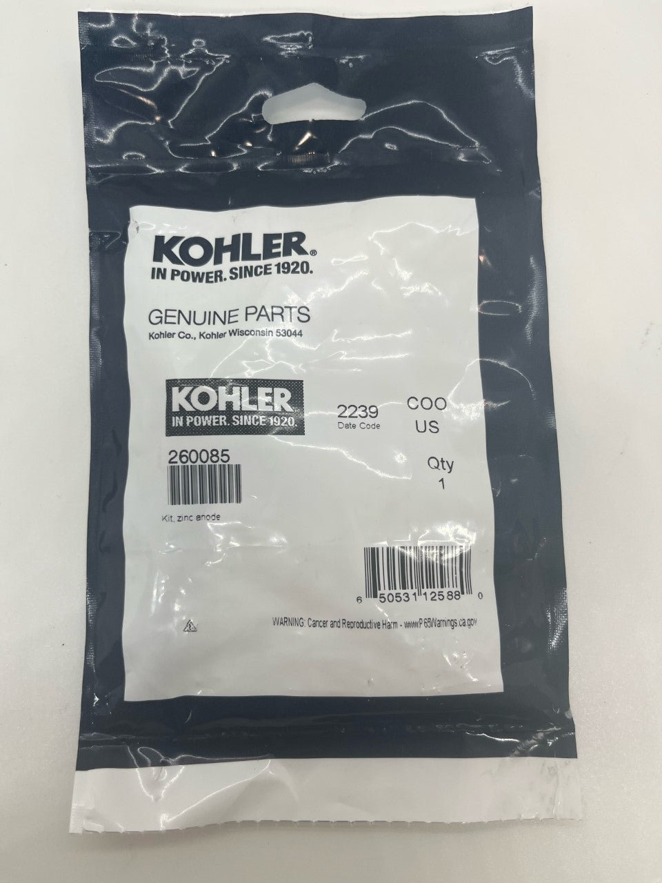 Kit, Zinc Anode 260085